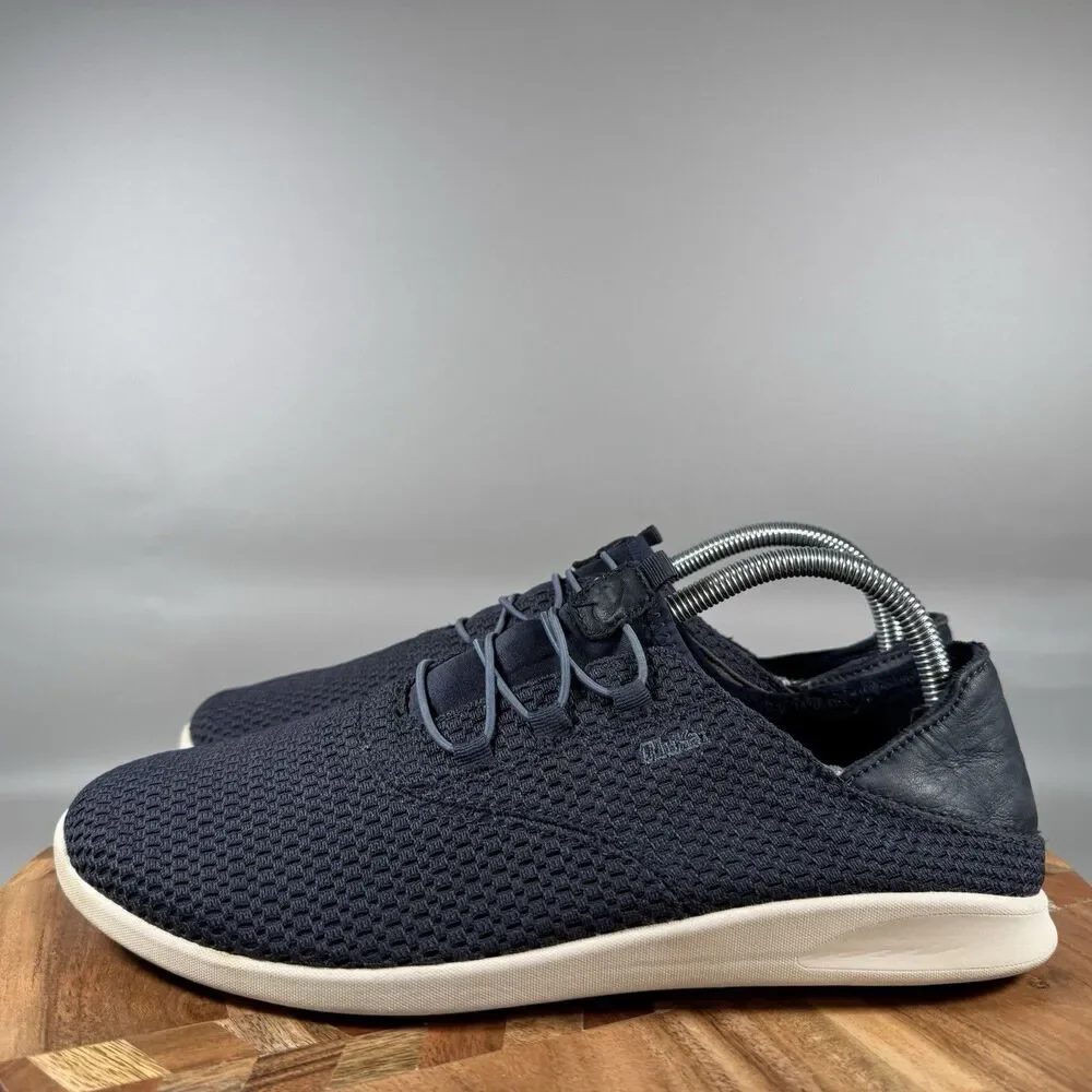 Olukai Alapa Li Shoes Mens 9 Blue Slip‎ On Comfort Loafer Casual Mesh Leather